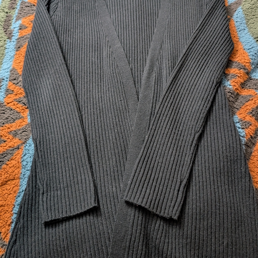 Women's Black Ribbed Sweater - Picture 4 of 4